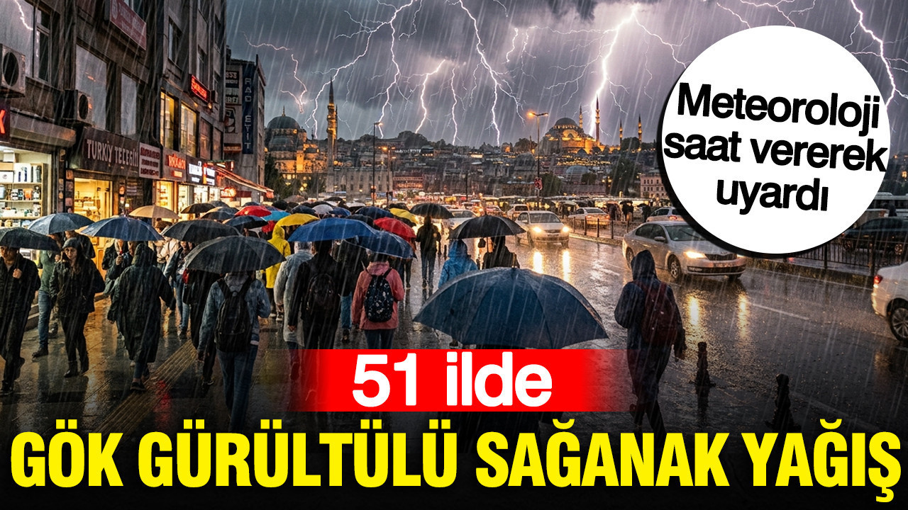 Meteoroloji saat vererek uyardı: 51 ilde gök gürültülü sağanak yağış Haber gorseli